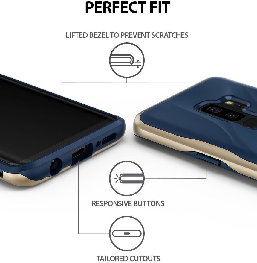 Ringke Wave Hoesje Samsung Galaxy S9 Plus Marina Gold afbeelding 4