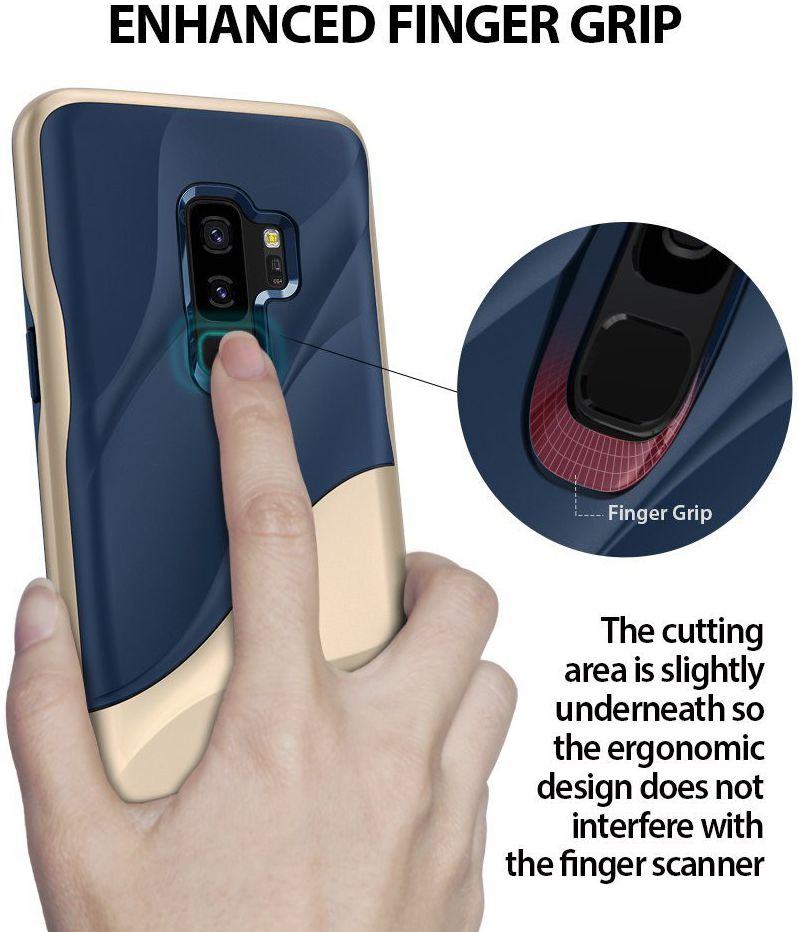 Ringke Wave Hoesje Samsung Galaxy S9 Plus Marina Gold afbeelding 8
