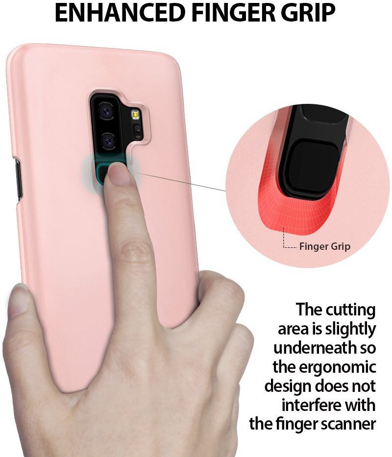Ringke Slim Samsung Galaxy S9 Plus Ultra Dun Hoesje Peach Pink afbeelding 7