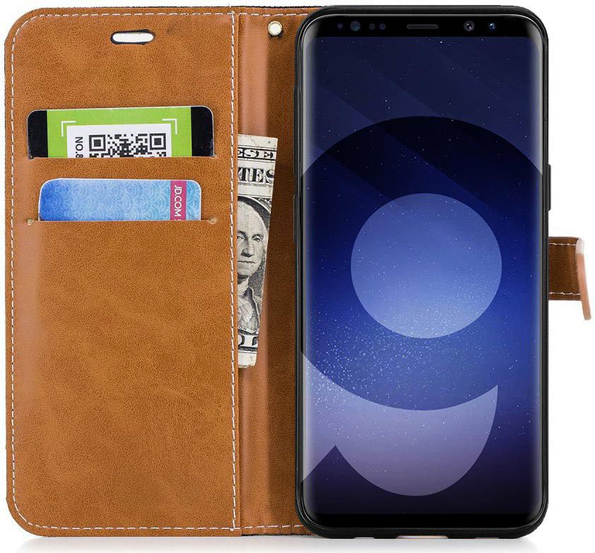Samsung Galaxy S9 Portemonnee Hoesje Grijs afbeelding 2