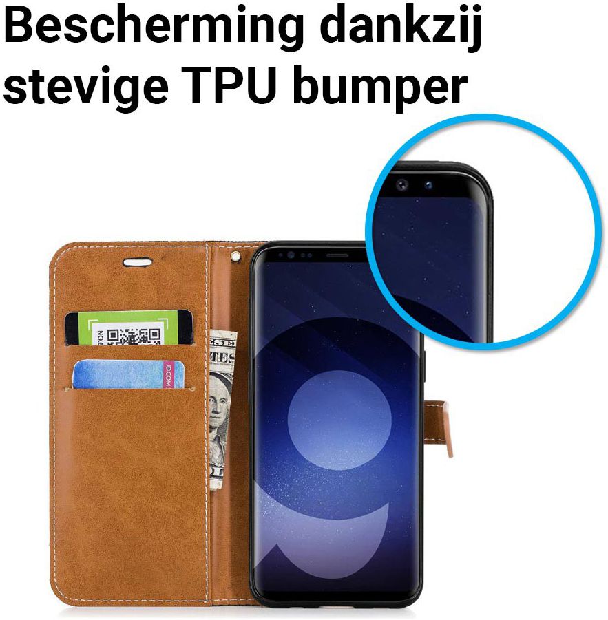 Samsung Galaxy S9 Portemonnee Hoesje Grijs afbeelding 6