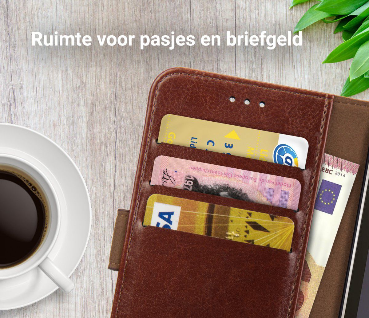 Rosso Element Nokia 1 Hoesje Book Cover Bruin afbeelding 6