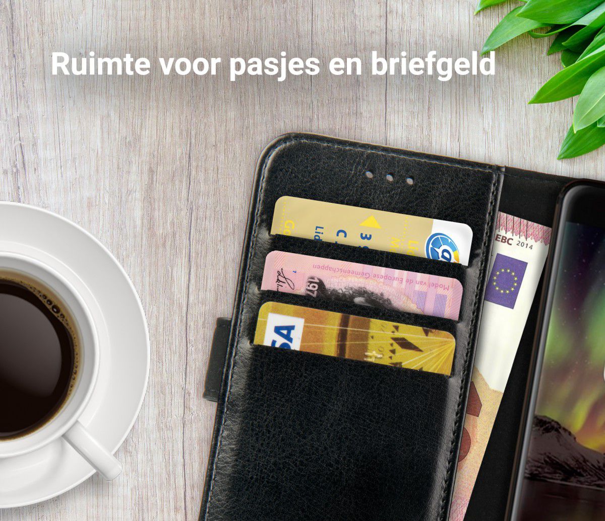 Rosso Element Nokia 6 (2018) Hoesje Book Cover Zwart afbeelding 9