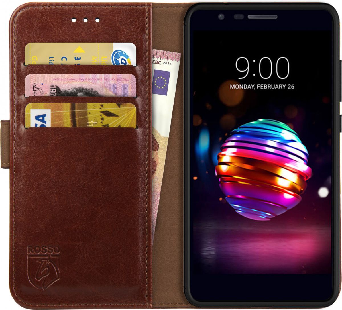 Rosso Element LG K11 Hoesje Book Cover Bruin afbeelding 1