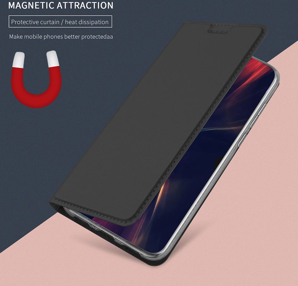 Huawei P20 Pro Flip Hoesje met Kaart Houder Zwart afbeelding 6
