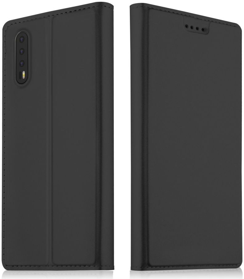 Huawei P20 Flip Hoesje met Kaart Houder Zwart afbeelding 2