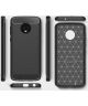 Motorola Moto G6 Geborsteld Hoesje Zwart