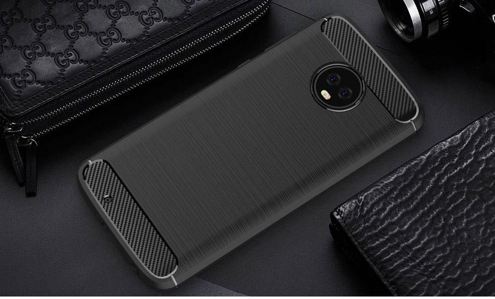 Motorola Moto G6 Geborsteld Hoesje Zwart afbeelding 3