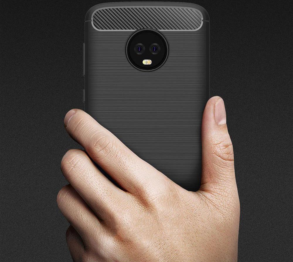 Motorola Moto G6 Geborsteld Hoesje Zwart afbeelding 4