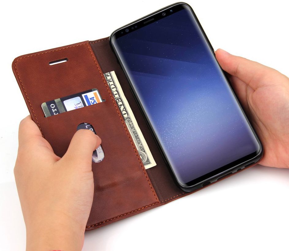 Samsung Galaxy S9 Vintage Portemonnee Hoesje Bruin afbeelding 2