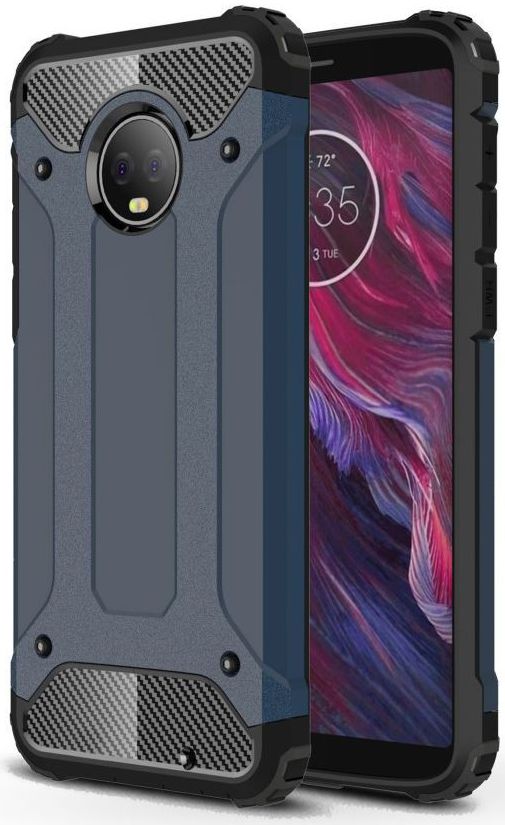 Motorola Moto G6 Plus Hybride Hoesje Blauw afbeelding 1
