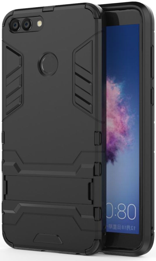 Huawei P Smart Hybride Stand Hoesje Zwart afbeelding 1