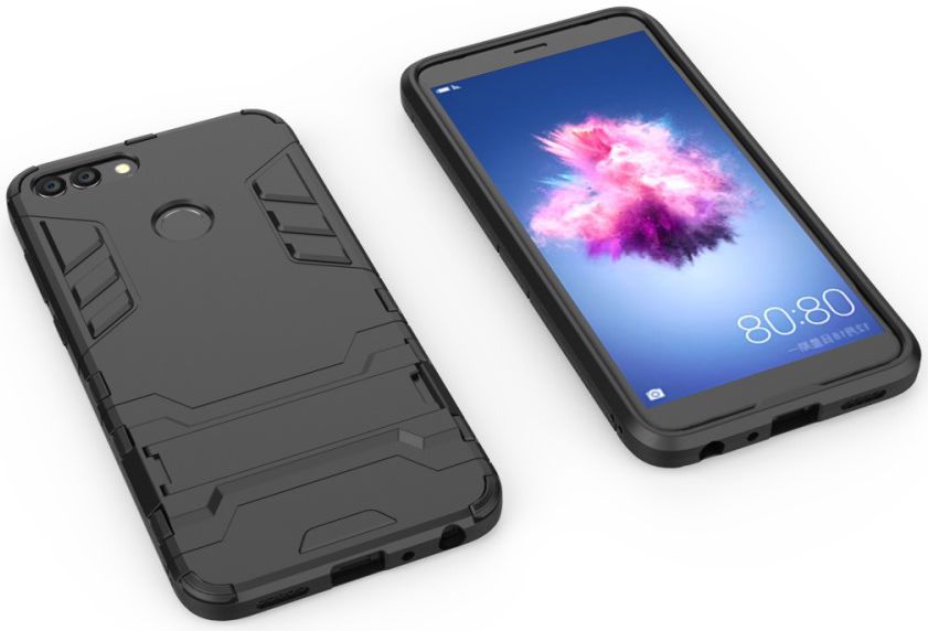 Huawei P Smart Hybride Stand Hoesje Zwart afbeelding 5