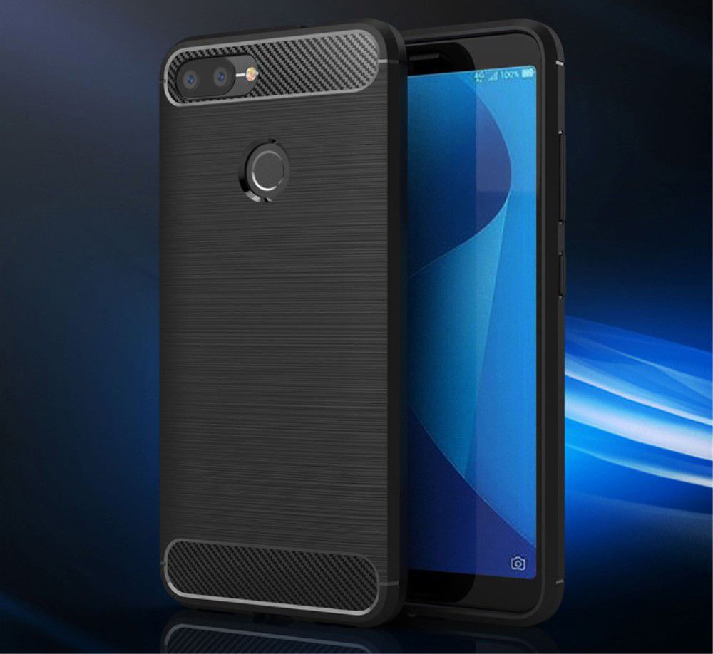 Asus Zenfone Max Plus Geborsteld TPU Hoesje Blauw afbeelding 4