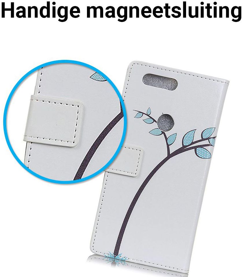 Huawei P Smart Portemonnee Hoesje Uilen in Boom afbeelding 3