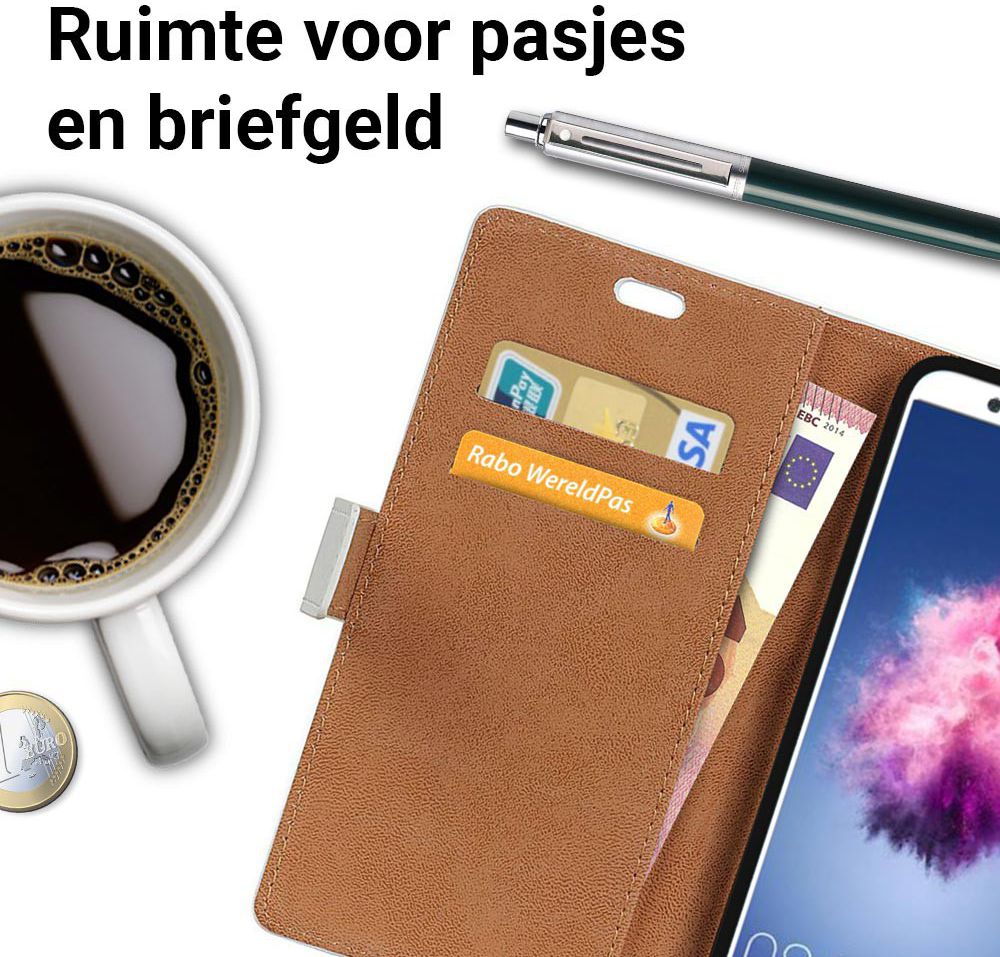 Huawei P Smart Portemonnee Hoesje Uilen in Boom afbeelding 4