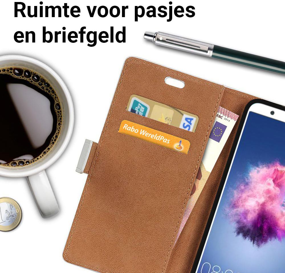 Huawei P Smart Portemonnee Hoesje Ansichtkaart afbeelding 4