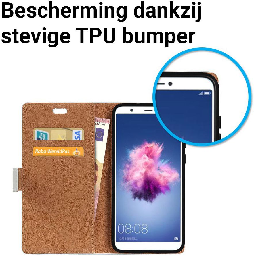 Huawei P Smart Portemonnee Hoesje Ansichtkaart afbeelding 5