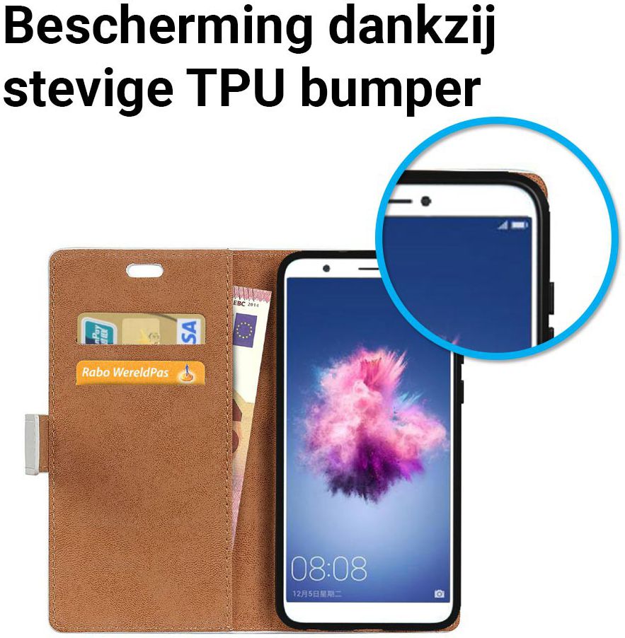 Huawei P Smart Portemonnee Hoesje Groene Boom afbeelding 4