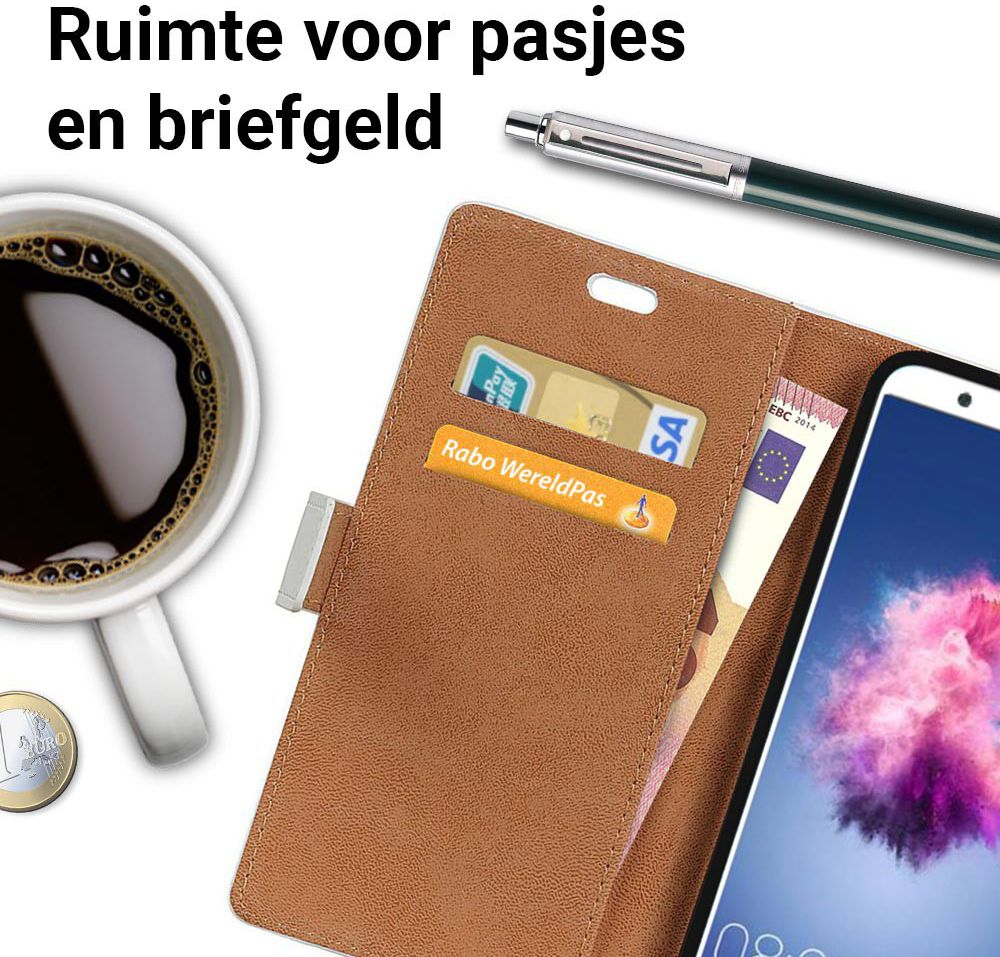 Huawei P Smart Portemonnee Hoesje Kleurrijke Boom afbeelding 10