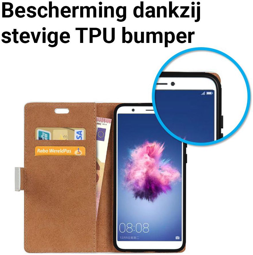 Huawei P Smart Portemonnee Hoesje Kleurrijke Boom afbeelding 4