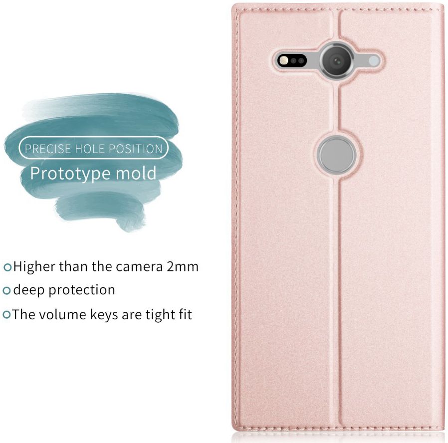 Sony Xperia XZ2 Compact  Book Case met Kaarthouder Roze Goud afbeelding 5