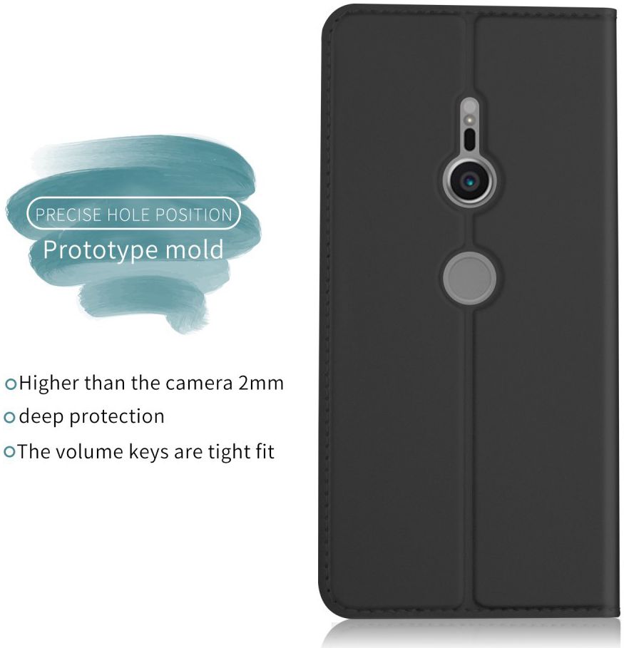 Sony Xperia XZ2 Book Case met Kaarthouder Zwart afbeelding 5