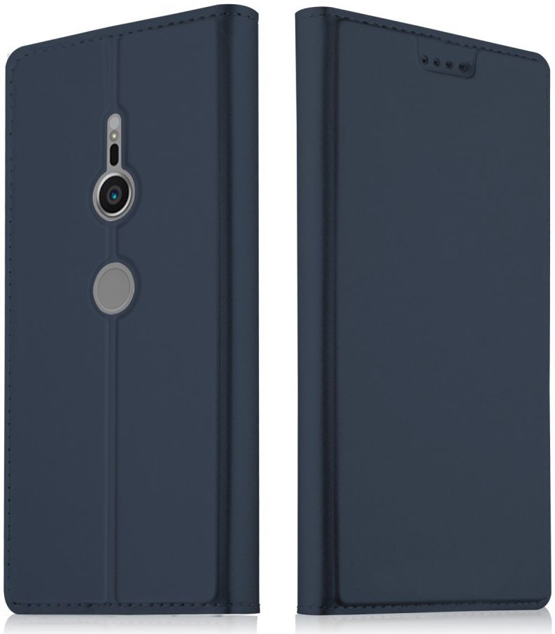 Sony Xperia XZ2 Book Case met Kaarthouder Blauw afbeelding 1