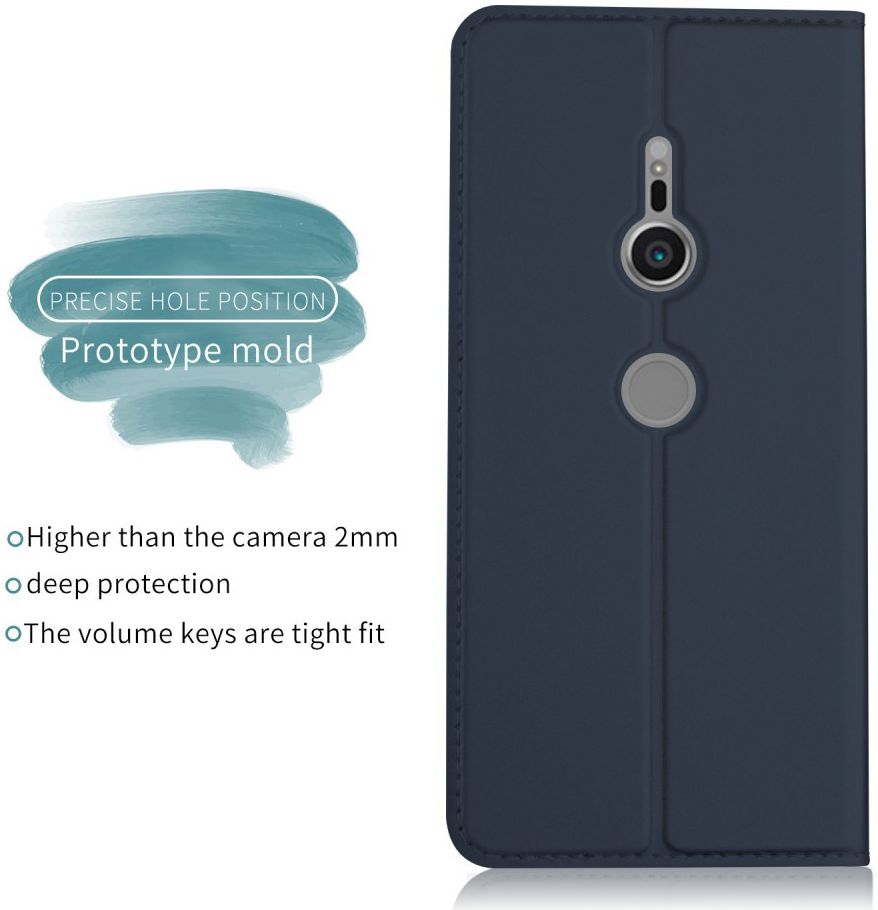 Sony Xperia XZ2 Book Case met Kaarthouder Blauw afbeelding 5