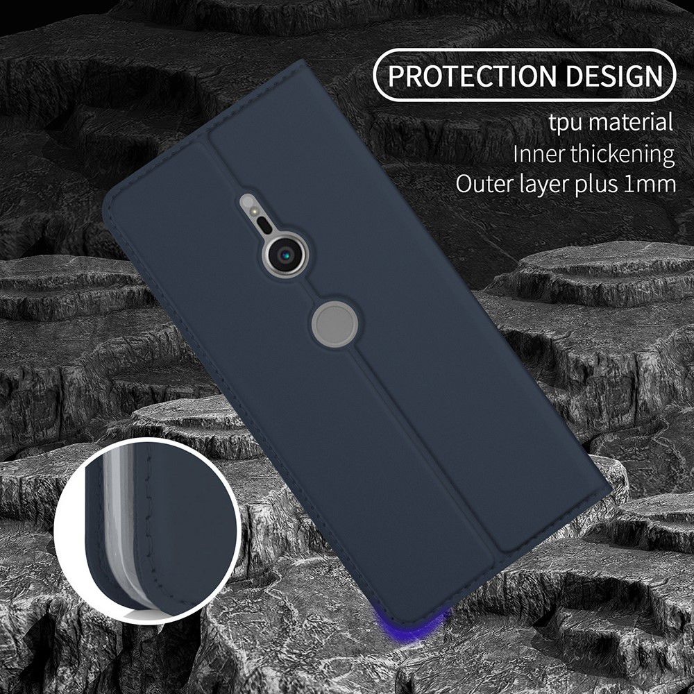 Sony Xperia XZ2 Book Case met Kaarthouder Blauw afbeelding 7