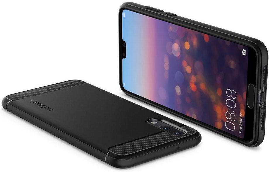 Spigen Rugged Armor Huawei P20 Hoesje Zwart afbeelding 2