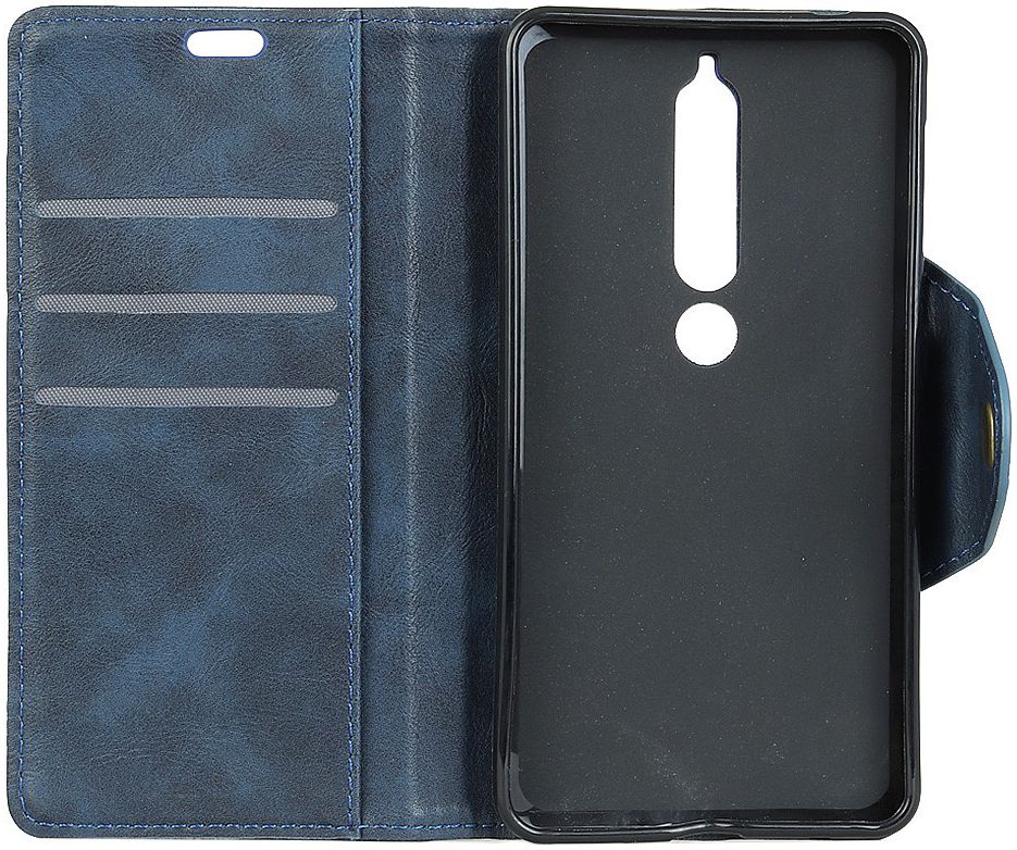 Nokia 6 (2018) Wallet Stand Hoesje Blauw afbeelding 2