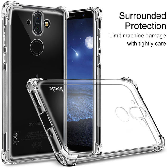 IMAK Nokia 8 Sirocco Hoesje Flexibel en Dun TPU Transparant afbeelding 9