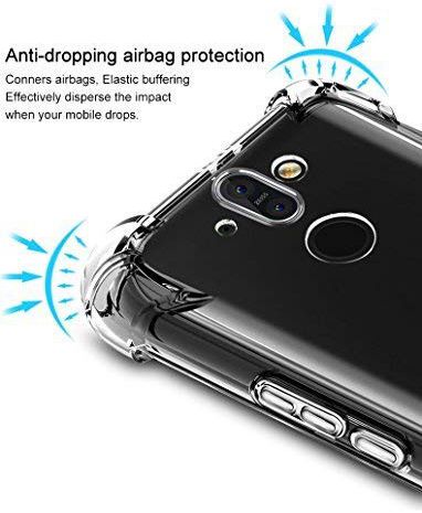 IMAK Nokia 8 Sirocco Hoesje Flexibel en Dun TPU Transparant afbeelding 5
