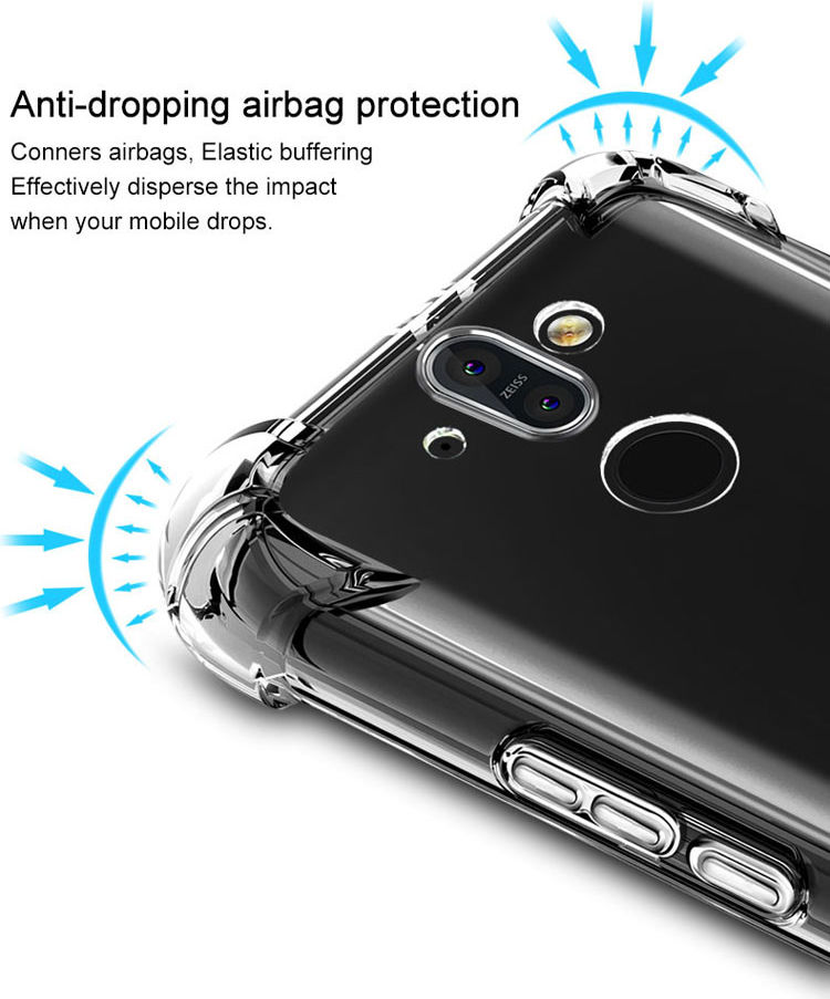 IMAK Nokia 8 Sirocco Hoesje Schokbestendig en Flexibel TPU Matte Zwart afbeelding 3