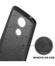 Motorola Moto G6 Play Backcover met Lederen Coating Zwart