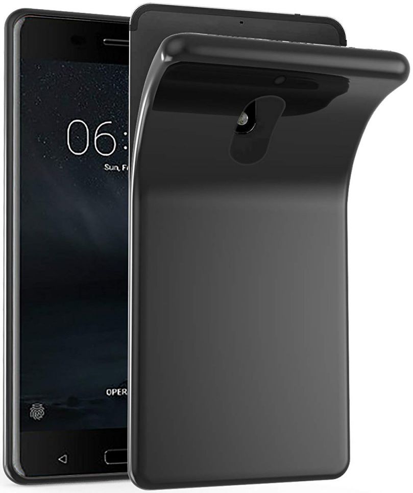 Nokia 6 (2018) TPU Hoesje Zwart afbeelding 1