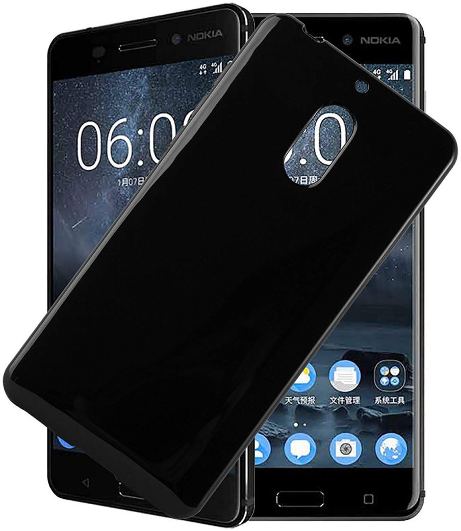 Nokia 6 (2018) TPU Hoesje Zwart afbeelding 4
