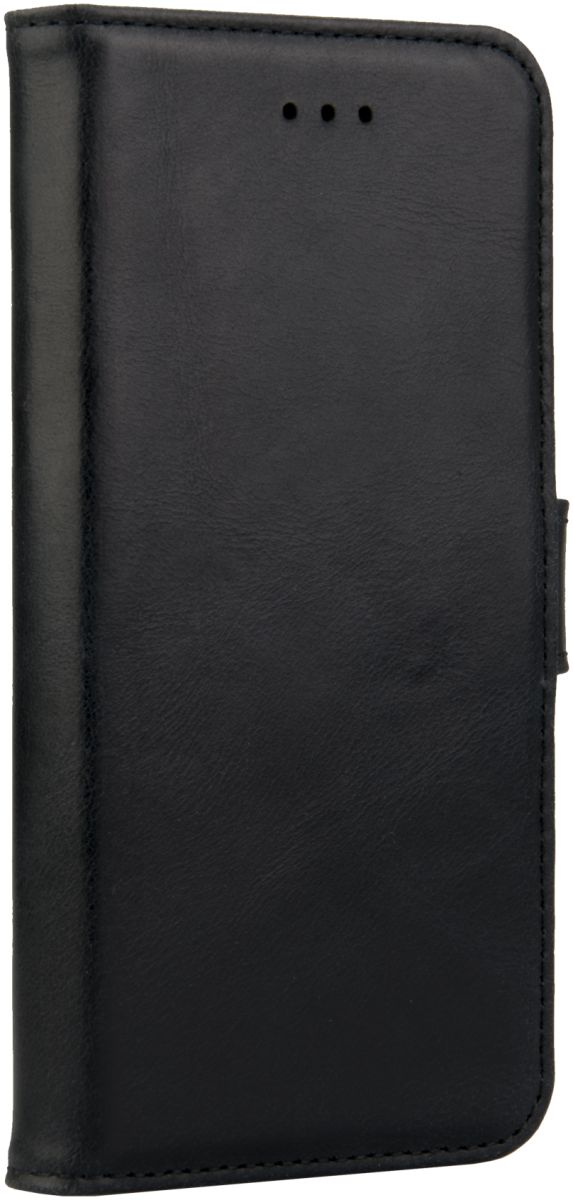Rosso Deluxe Huawei P20 Lite Hoesje Echt Leer Book Case Zwart afbeelding 2