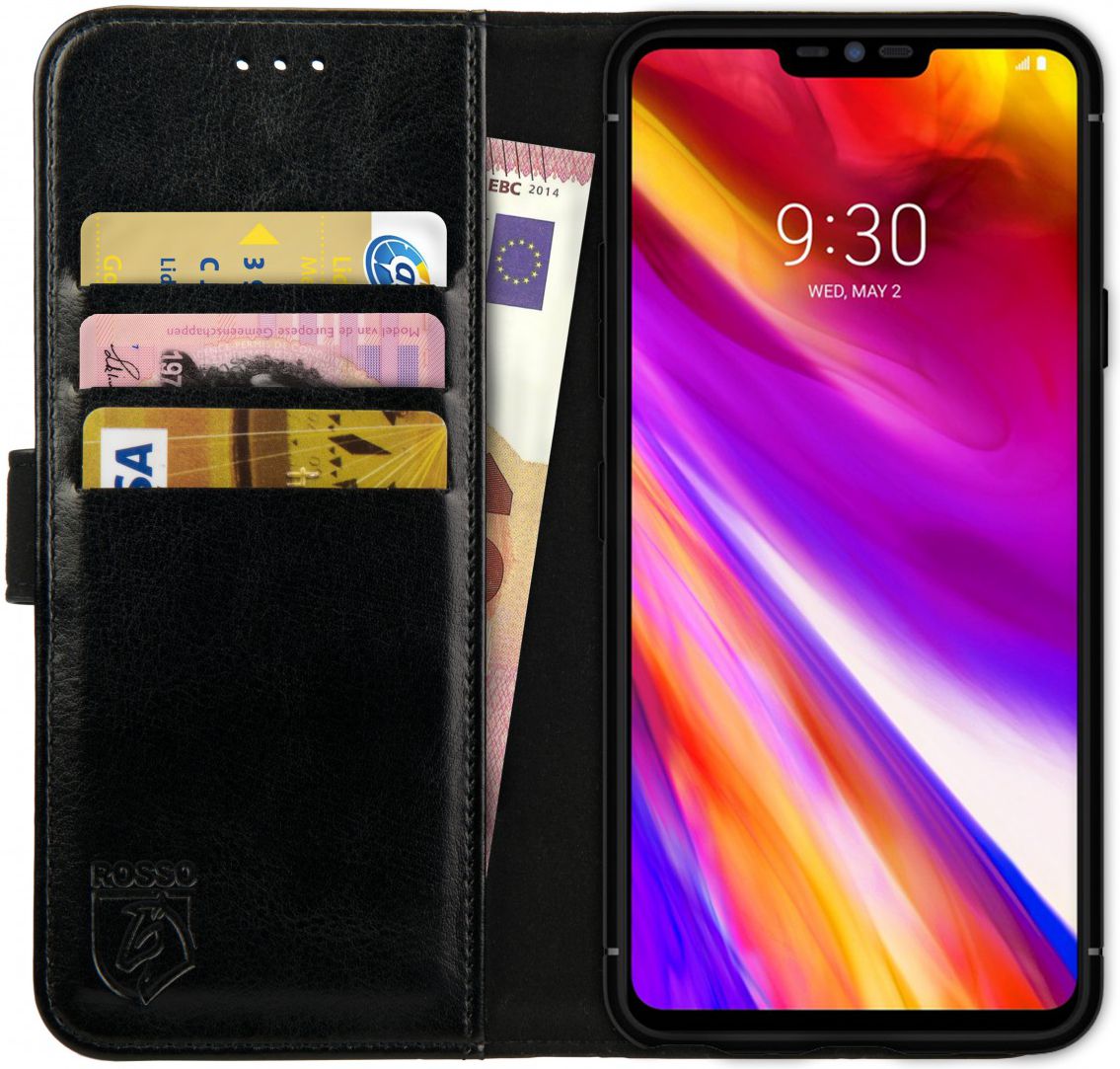 Rosso Element LG G7 Hoesje Book Cover Zwart afbeelding 1