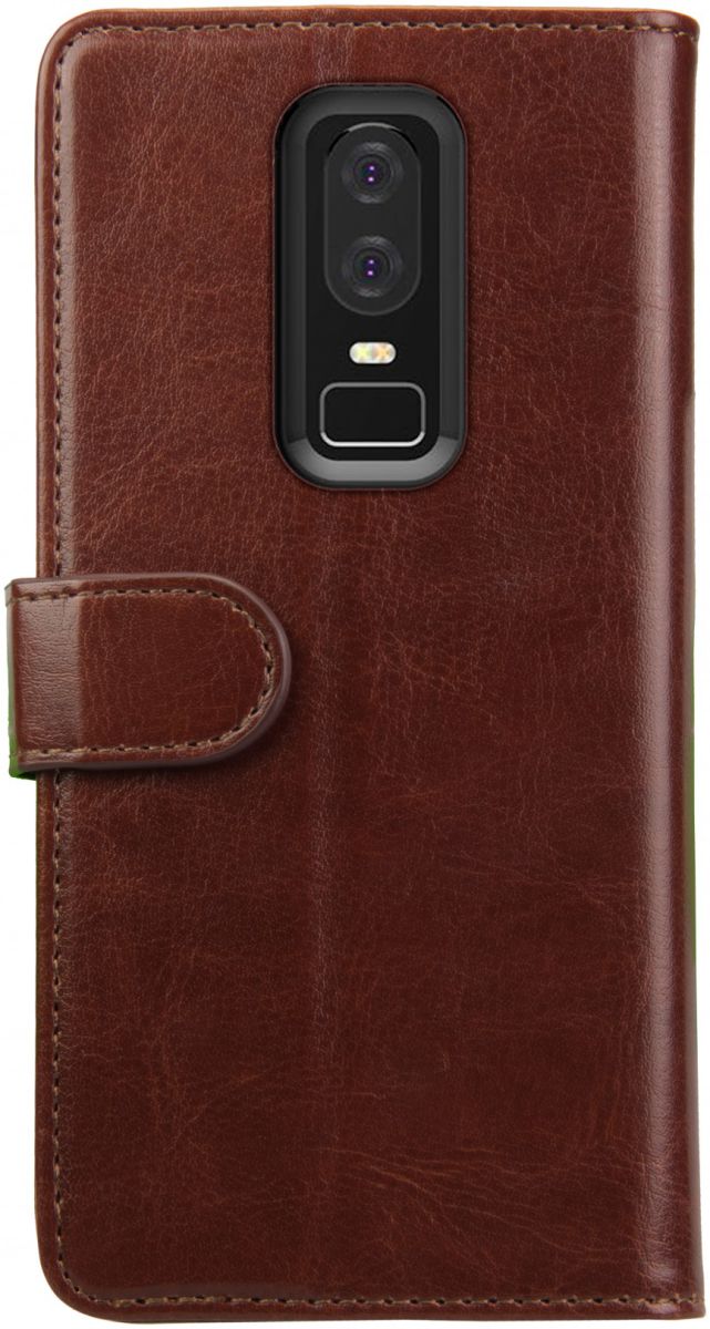 Rosso Element OnePlus 6 Hoesje Book Cover Bruin afbeelding 4