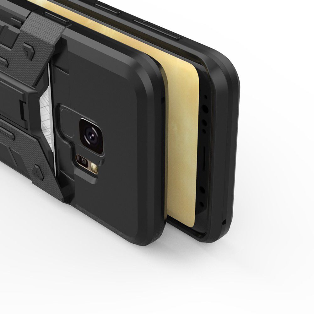 Hybride Samsung Galaxy S9 Hoesje met Kaarthouder Zwart afbeelding 3