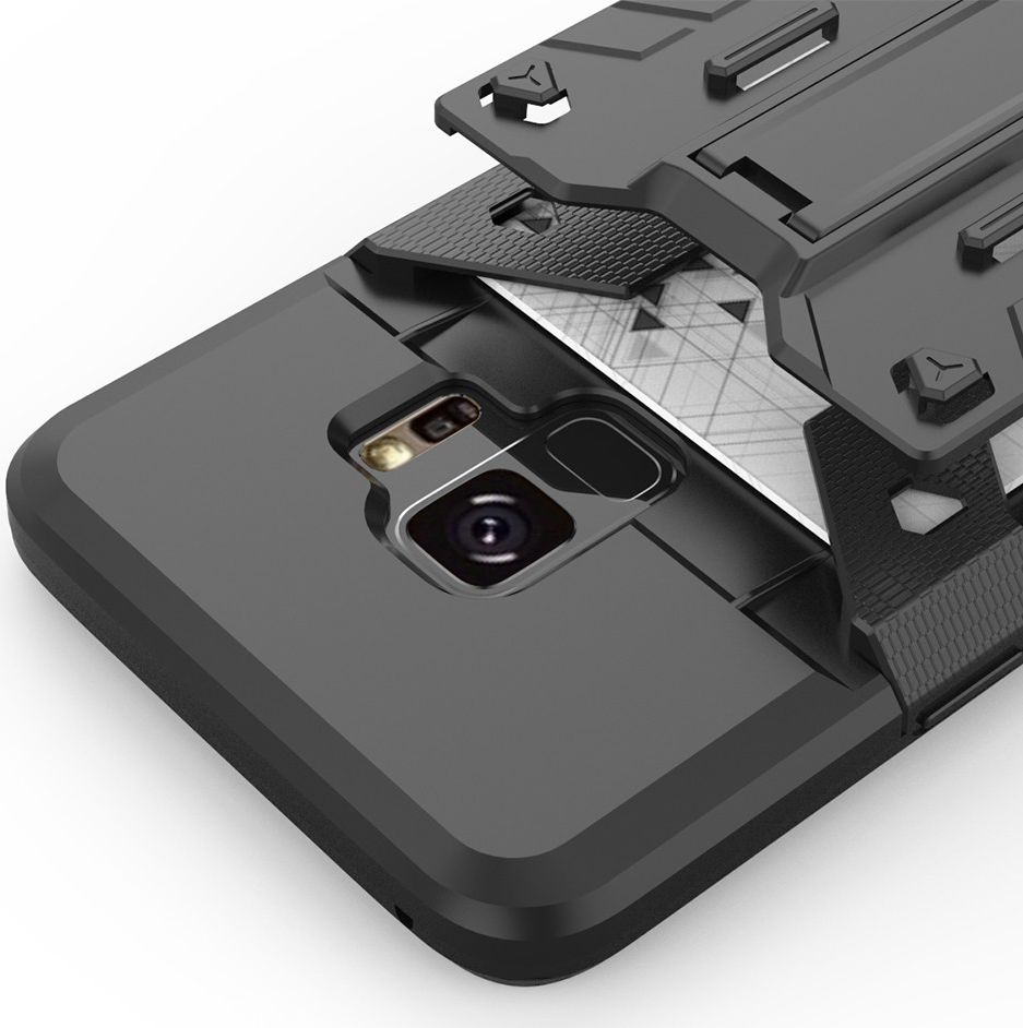 Hybride Samsung Galaxy S9 Hoesje met Kaarthouder Zwart afbeelding 8