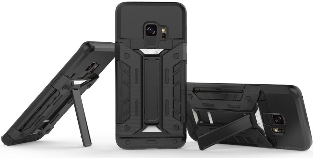 Hybride Samsung Galaxy S9 Hoesje met Kaarthouder Zwart afbeelding 9