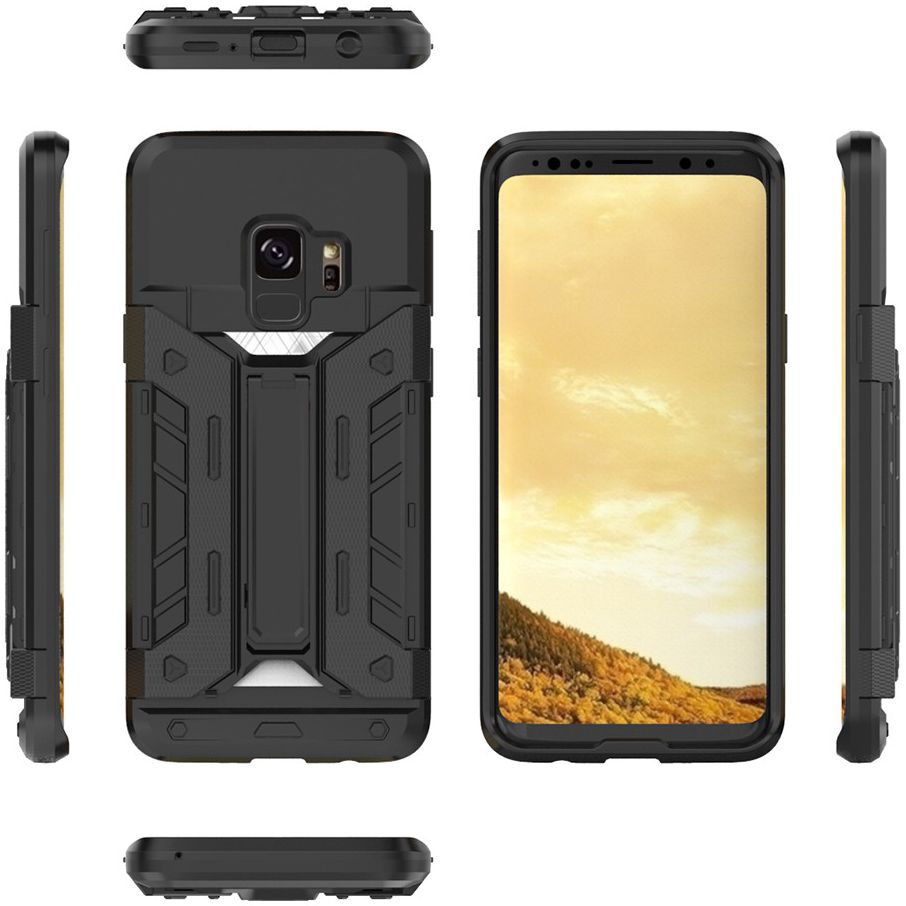 Hybride Samsung Galaxy S9 Hoesje met Kaarthouder Zwart afbeelding 10