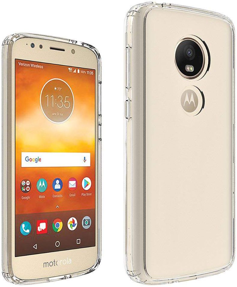 Motorola Moto E5 Hoesje met Bumper Transparant afbeelding 3