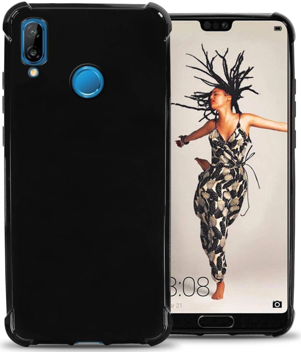 Huawei P20 Lite Hoesje met Bumper Zwart afbeelding 1