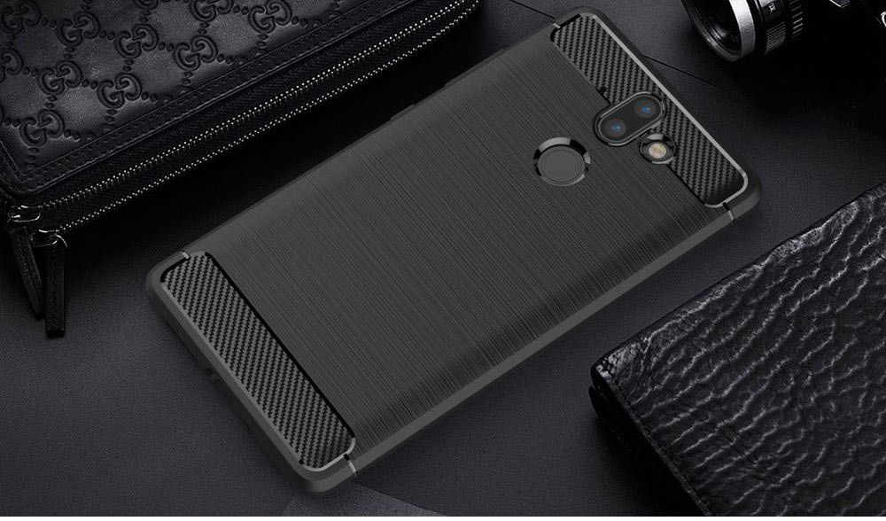 Nokia 8 Sirocco Geborsteld TPU Hoesje Zwart afbeelding 10