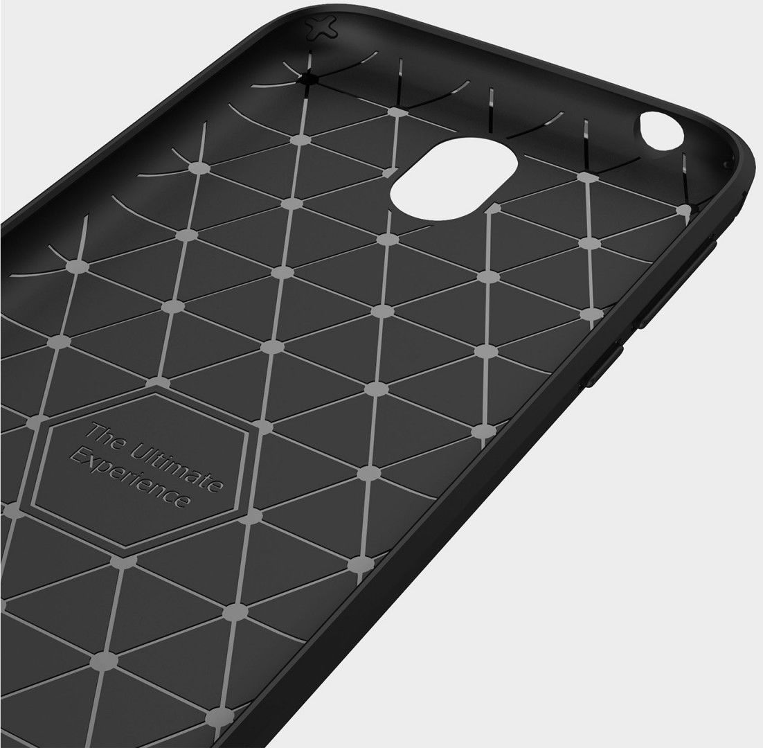Nokia 1 Geborsteld TPU Hoesje Zwart afbeelding 7