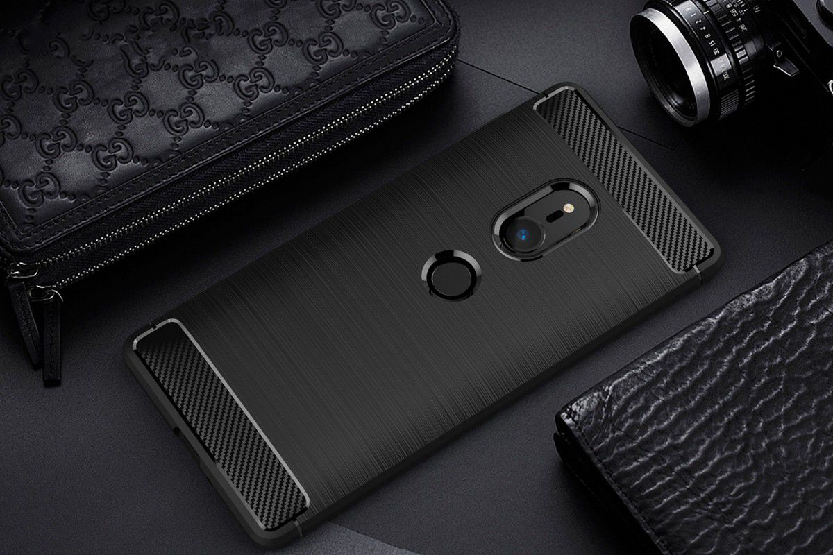 Sony Xperia XZ2 Geborsteld TPU Hoesje Zwart afbeelding 10